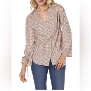 Paige Torin Check Blouse Sz Small